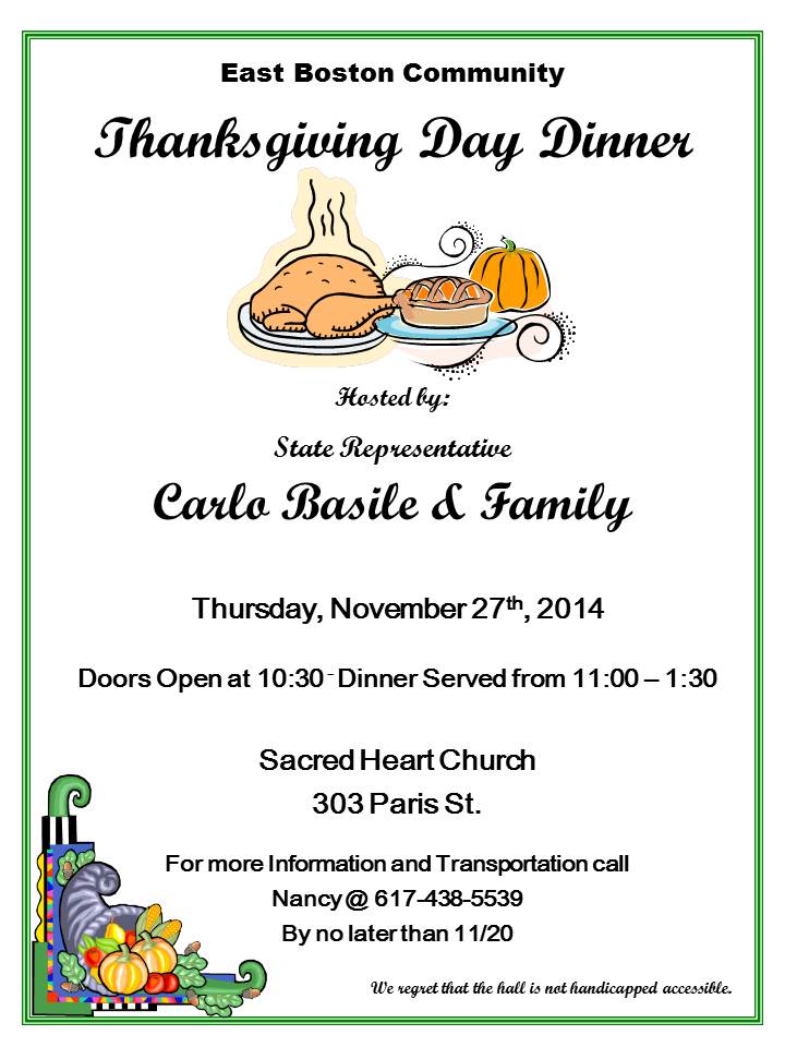 ad November 27, 2014 Thanksgiving in East Boston