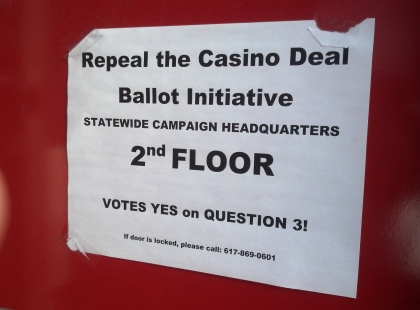 Repeal the Casino Deal Office Sign